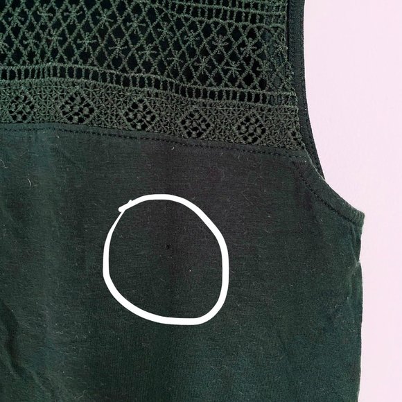 H&M Dark Green Crochet Sleeveless Top - Picture 5 of 5